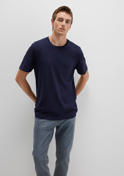 Crew Neck Navy Basic T-Shirt