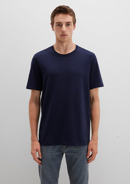 Crew Neck Navy Basic T-Shirt