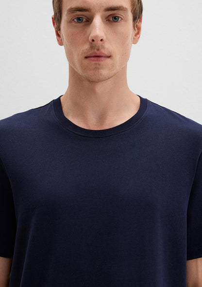 Crew Neck Navy Basic T-Shirt