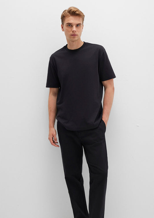 Crew Neck Black Basic T-Shirt