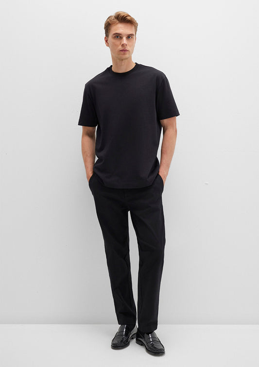 Crew Neck Black Basic T-Shirt