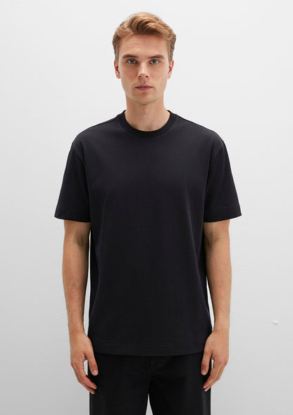 Crew Neck Black Basic T-Shirt
