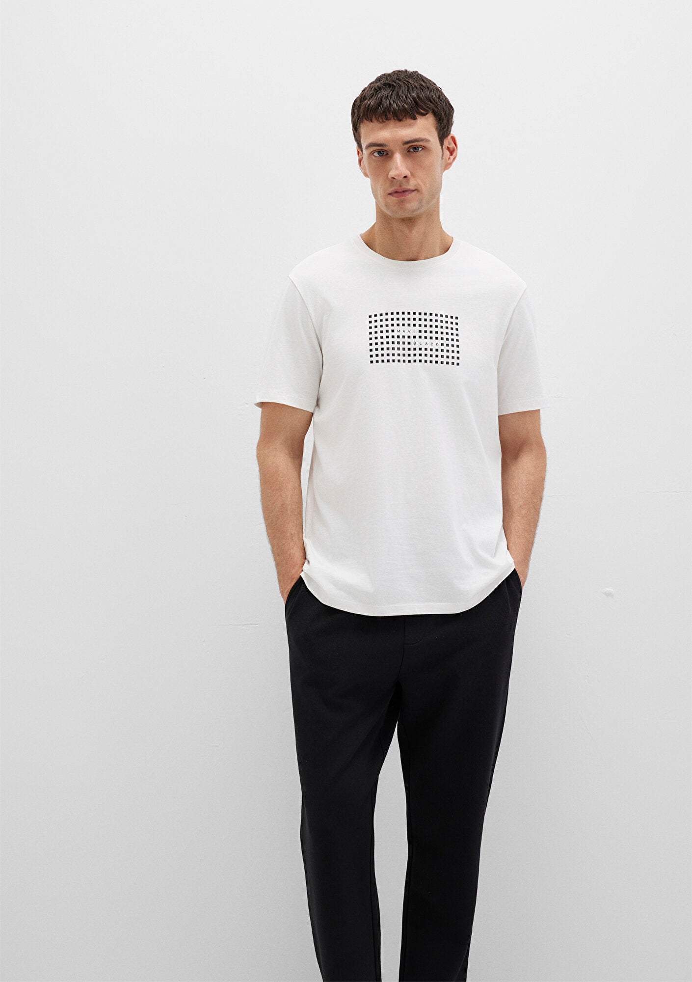 Mavi Black Printed Ecru T-Shirt