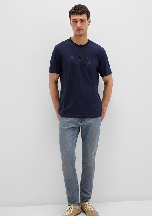 Mavi Black Printed Navy T-Shirt