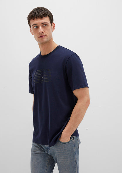 Mavi Black Printed Navy T-Shirt