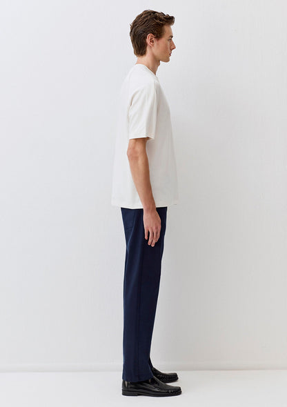 Crew Neck Ecru Basic T-Shirt