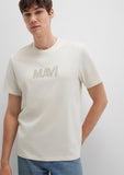Mavi Logo Printed Beige T-Shirt