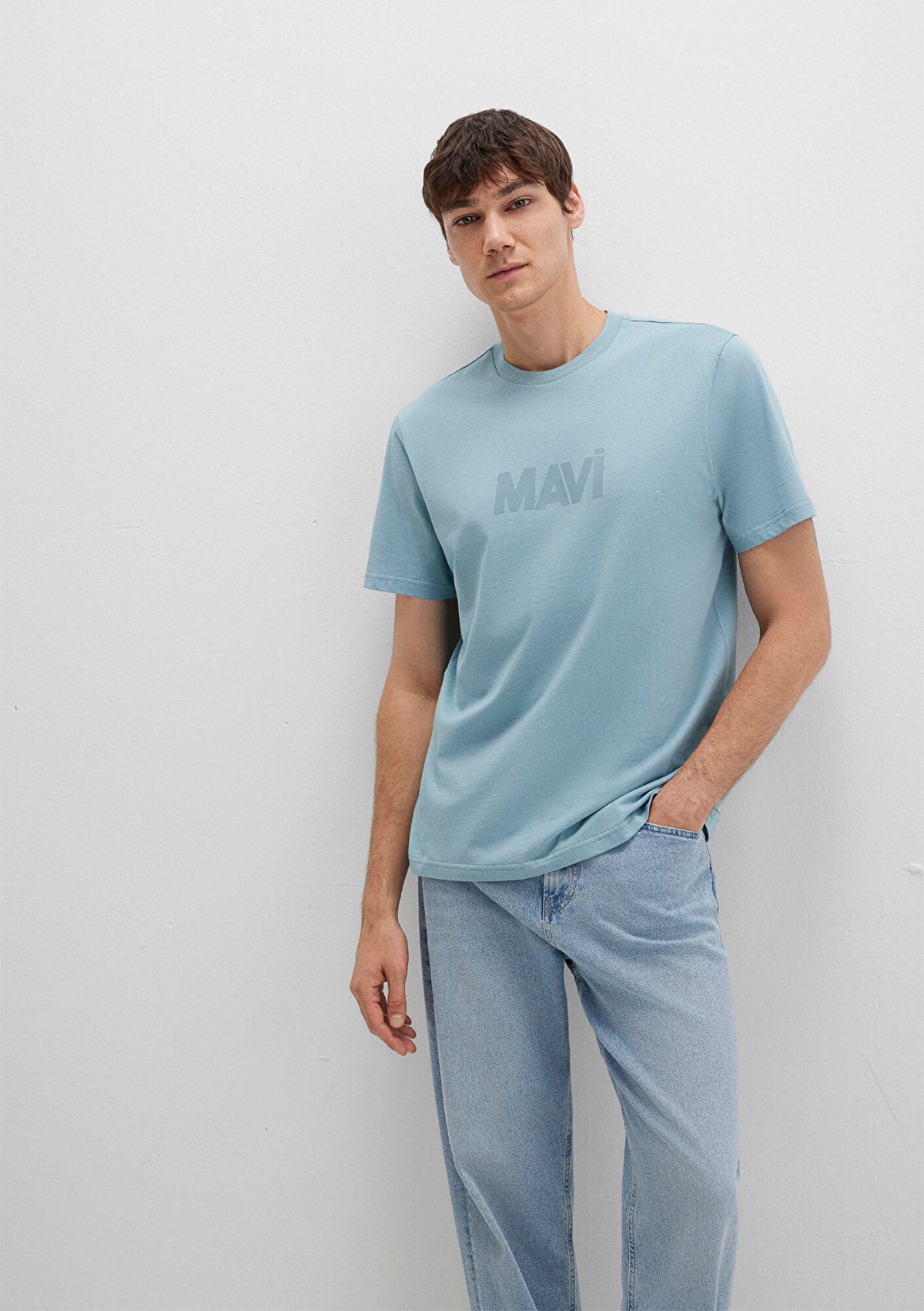 Mavi Logo Printed Blue T-Shirt