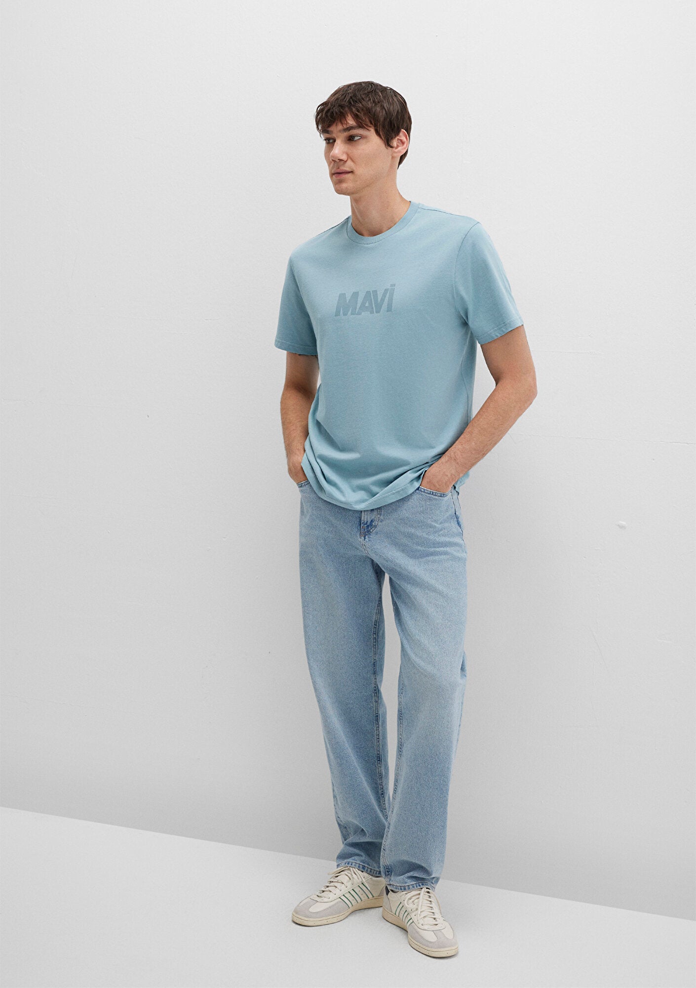 Mavi Logo Printed Blue T-Shirt
