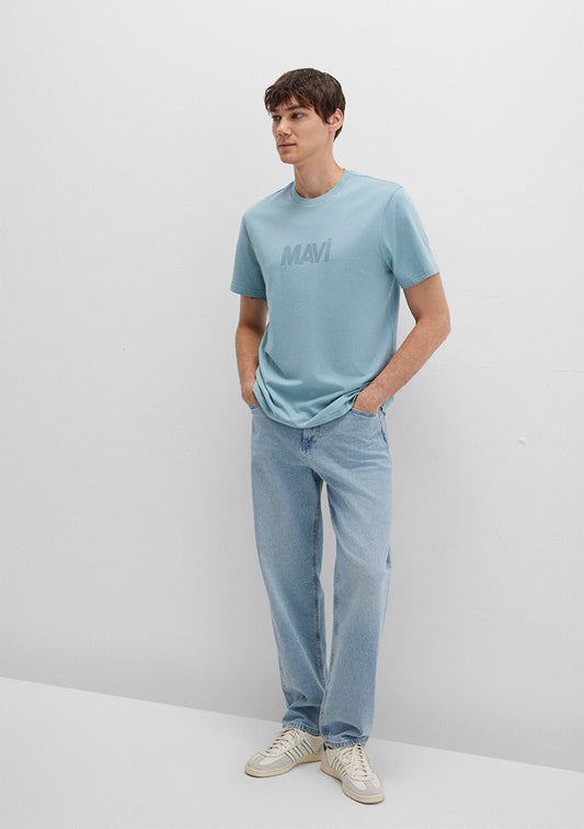 Mavi Logo Printed Blue T-Shirt