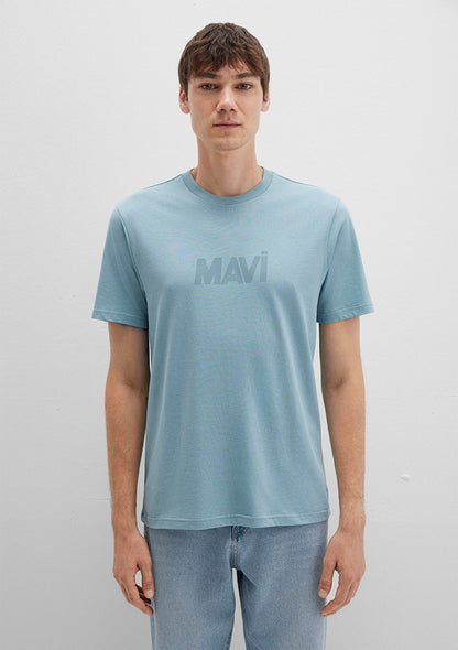 Mavi Logo Printed Blue T-Shirt