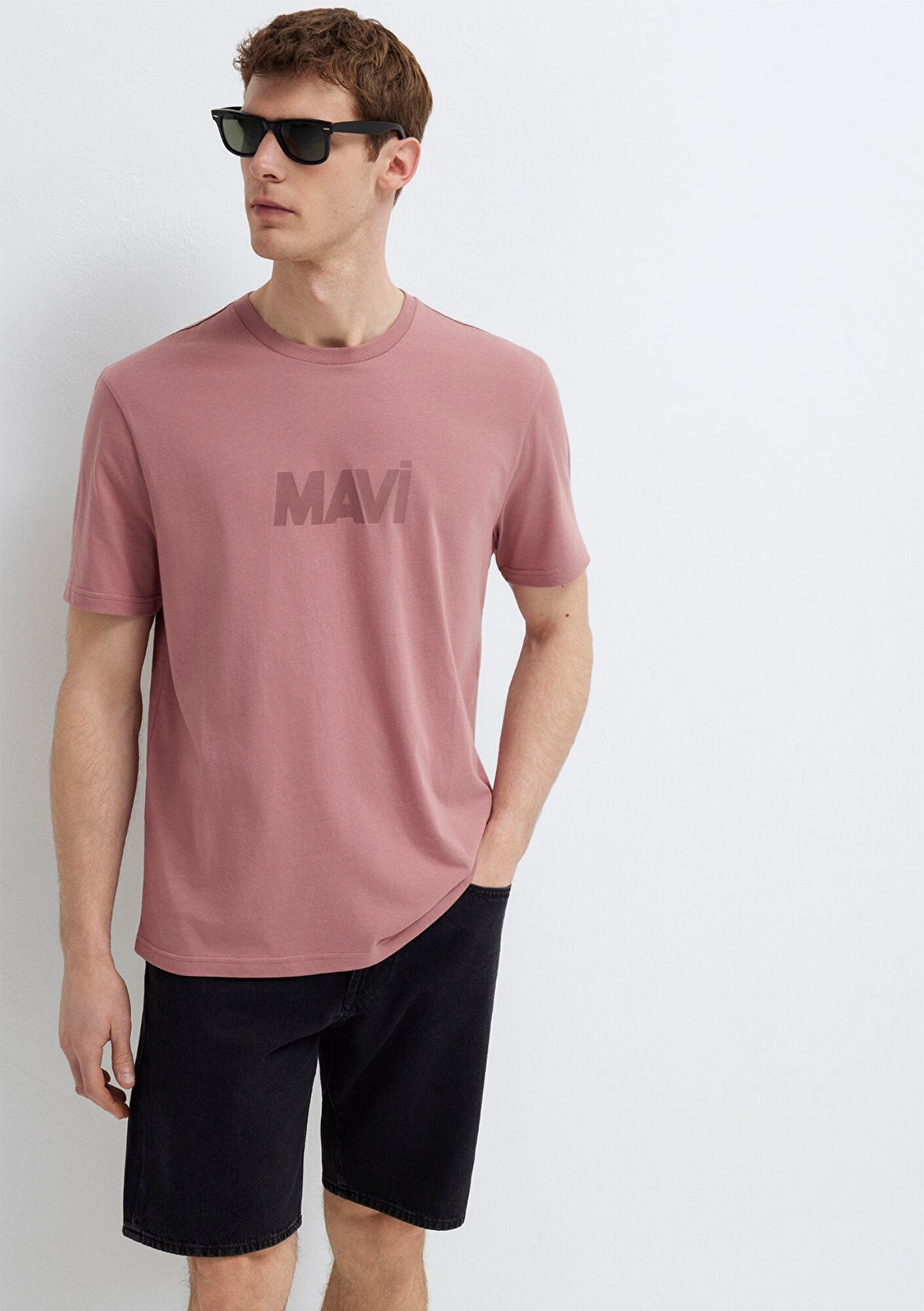 Mavi Logo Printed Pink T-Shirt