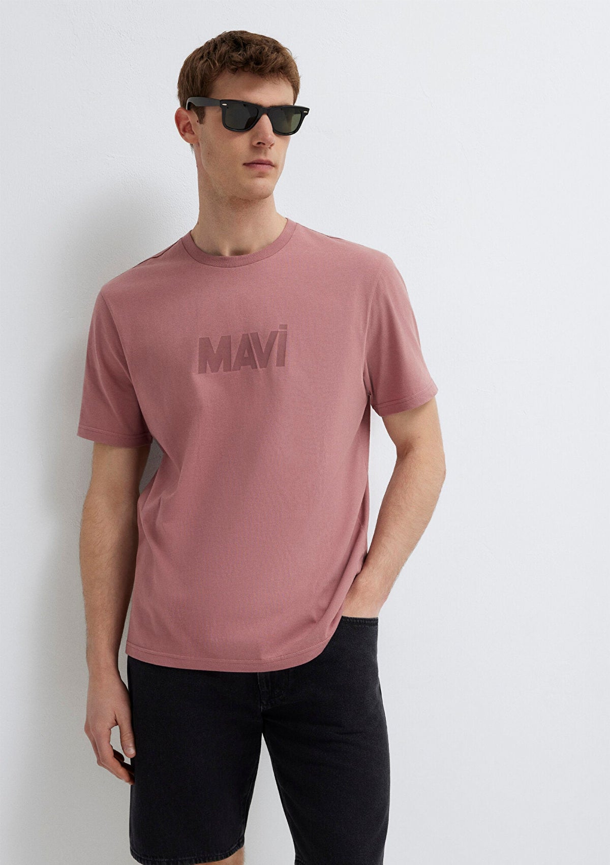 Mavi Logo Printed Pink T-Shirt