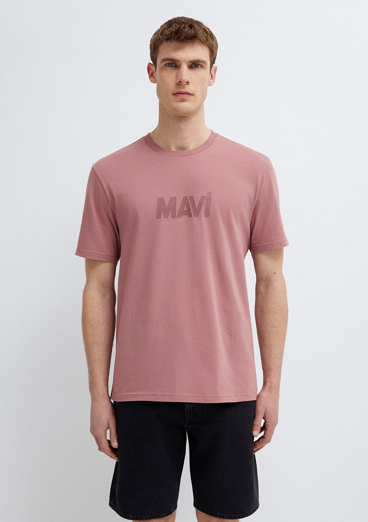 Mavi Logo Printed Pink T-Shirt