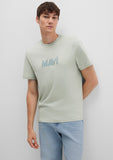 Mavi Logo Printed Green T-shirt