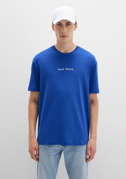 Mavi Jeans Printed Blue T-Shirt