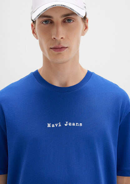 Mavi Jeans Printed Blue T-Shirt