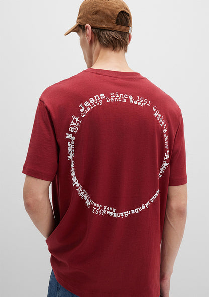 Mavi Jeans Printed Red T-Shirt