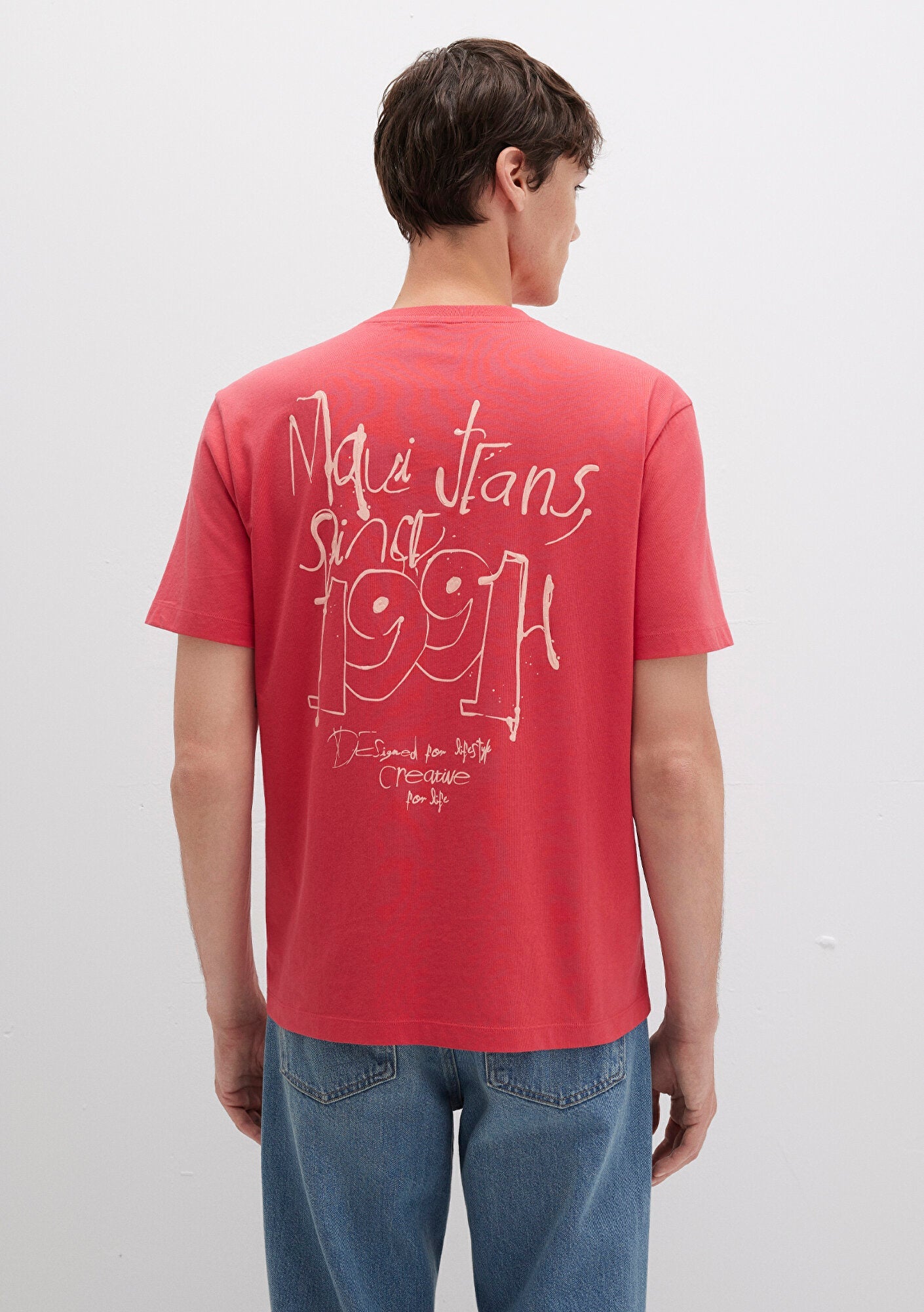 1991 Baskılı Printed Pink T-Shirt