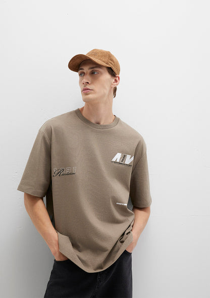Printed Brown T-Shirt