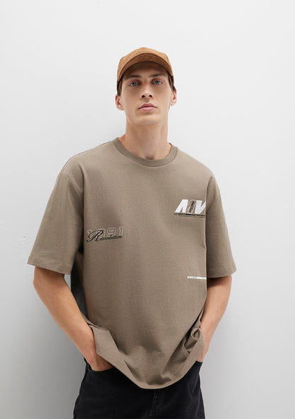 Printed Brown T-Shirt