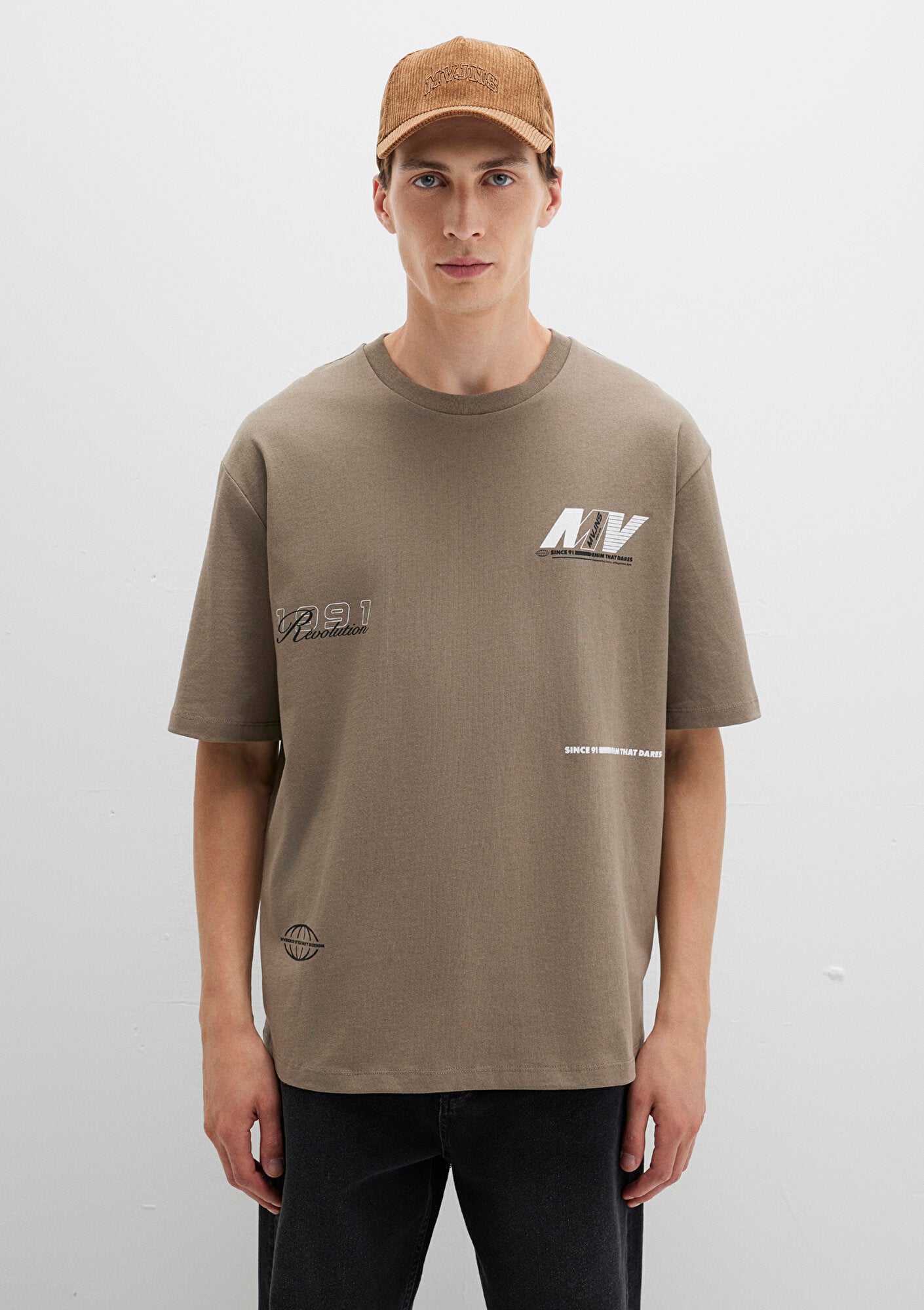 Printed Brown T-Shirt