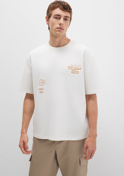 Printed White T-Shirt