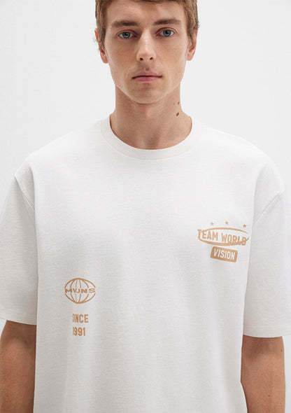 Printed White T-Shirt