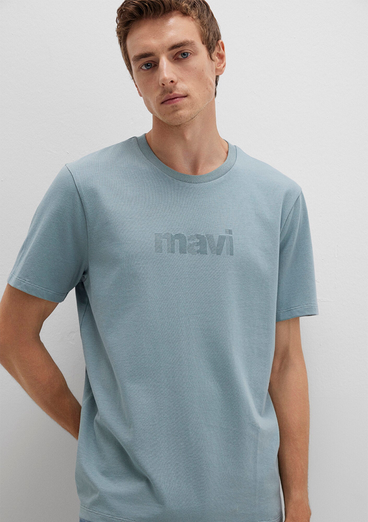 Mavi Logo Printed Blue T-Shirt