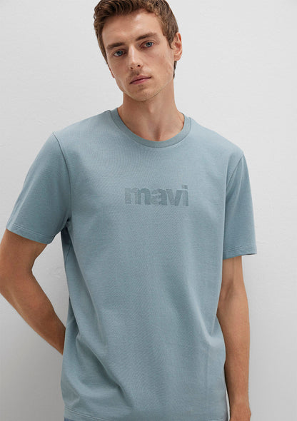 Mavi Logo Printed Blue T-Shirt
