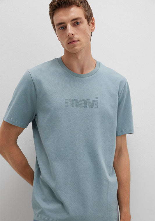 Mavi Logo Printed Blue T-Shirt