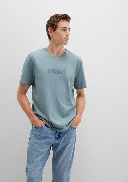 Mavi Logo Printed Blue T-Shirt