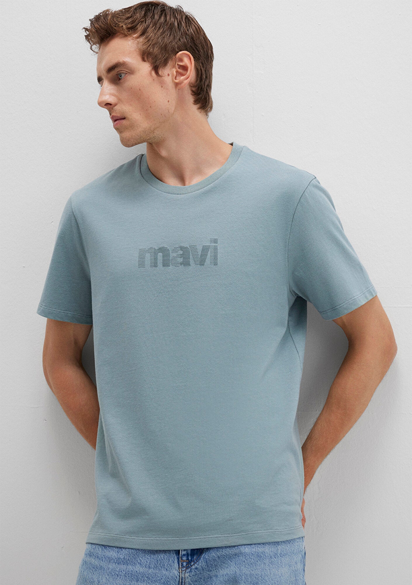 Mavi Logo Printed Blue T-Shirt