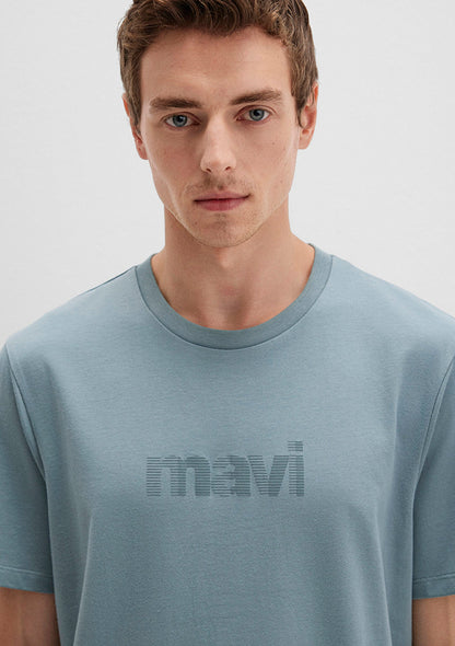 Mavi Logo Printed Blue T-Shirt