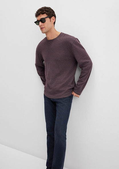 Striped Burgundy T-Shirt