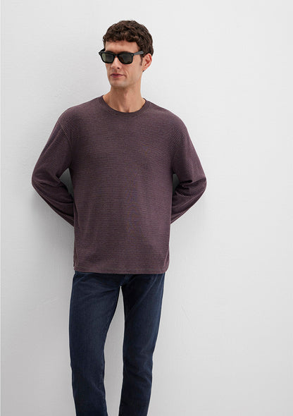 Striped Burgundy T-Shirt