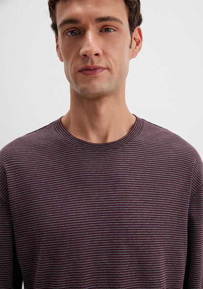 Striped Burgundy T-Shirt