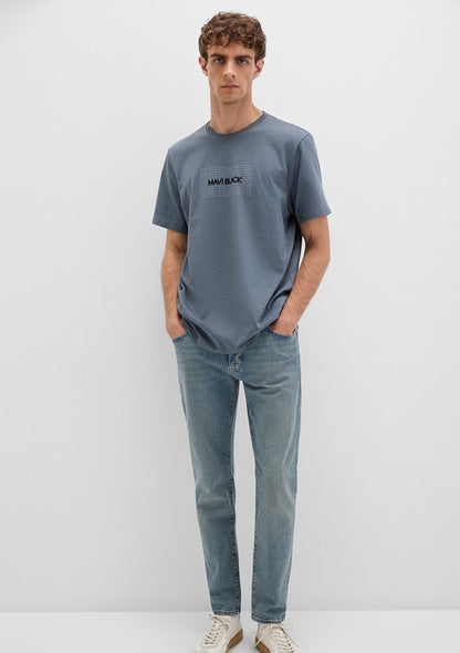 Mavi Black Printed Navy T-Shirt