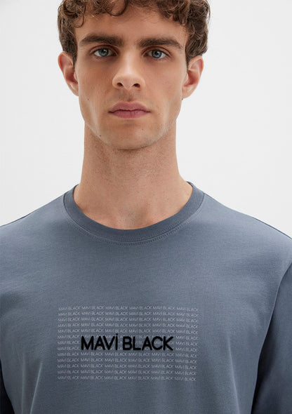 Mavi Black Printed Navy T-Shirt