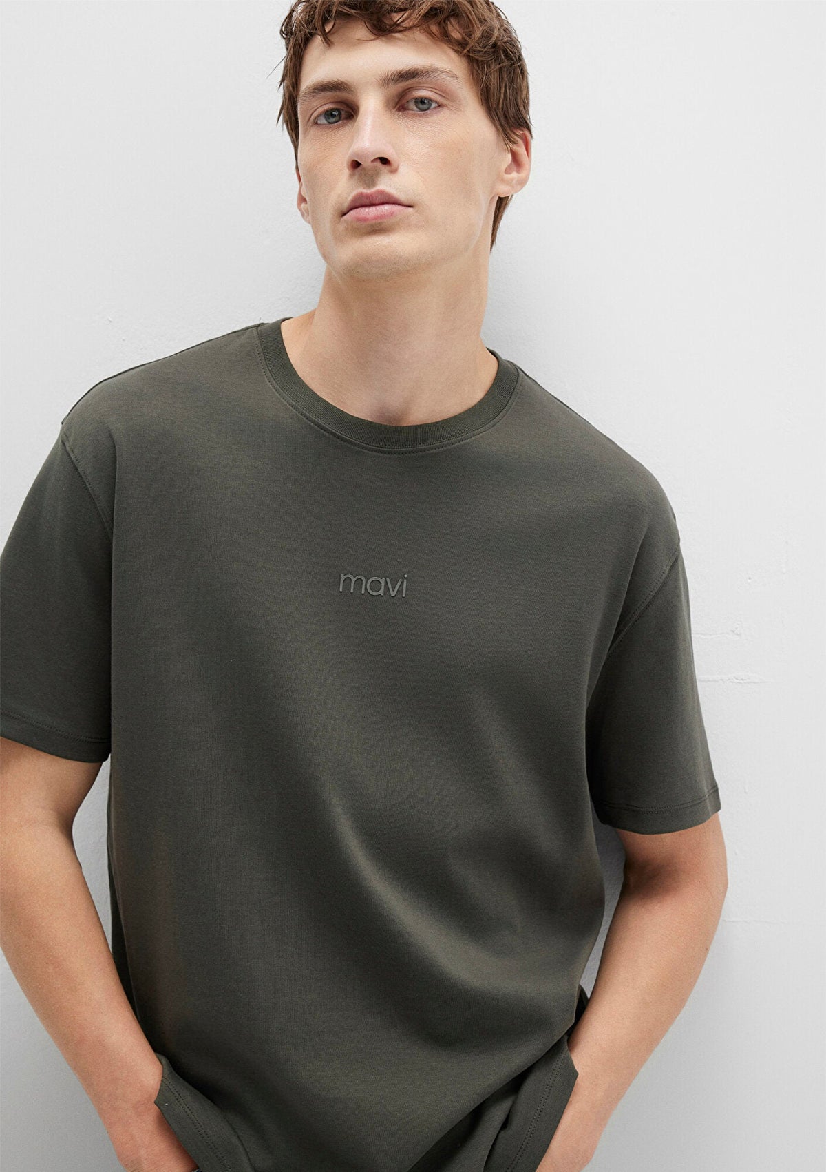 Mavi Printed Khaki T-Shirt