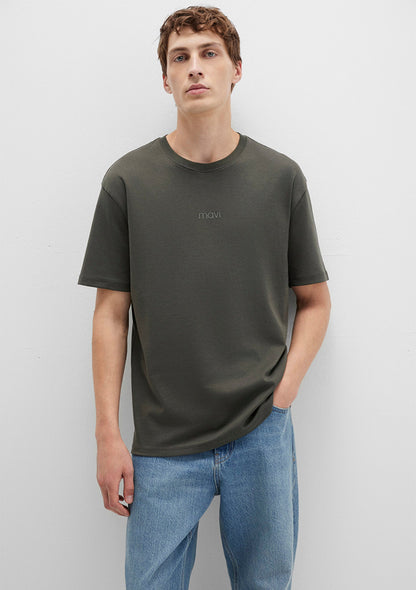 Mavi Printed Khaki T-Shirt