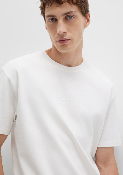 Mavi Logo Printed White T-Shirt