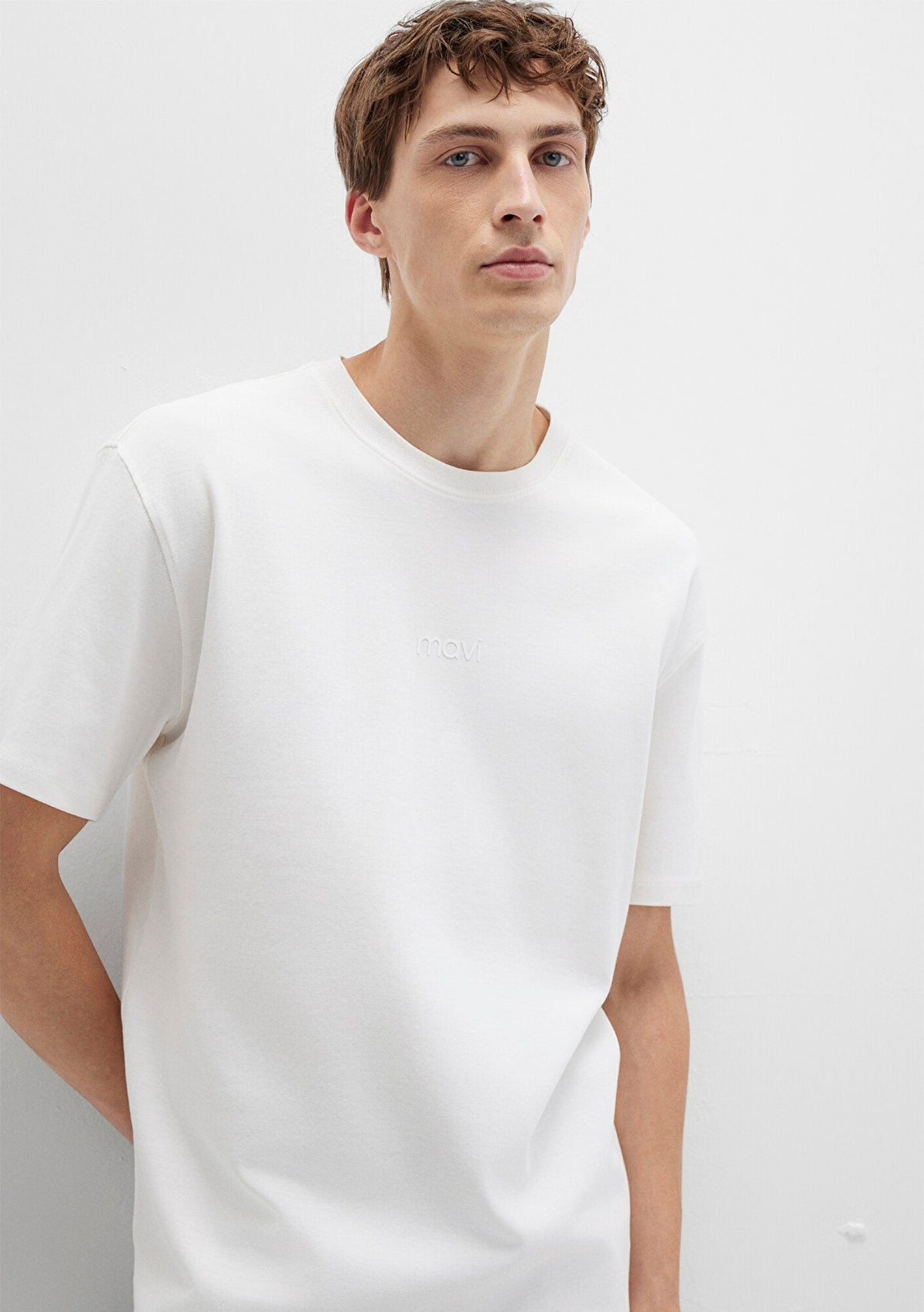 Mavi Logo Printed White T-Shirt