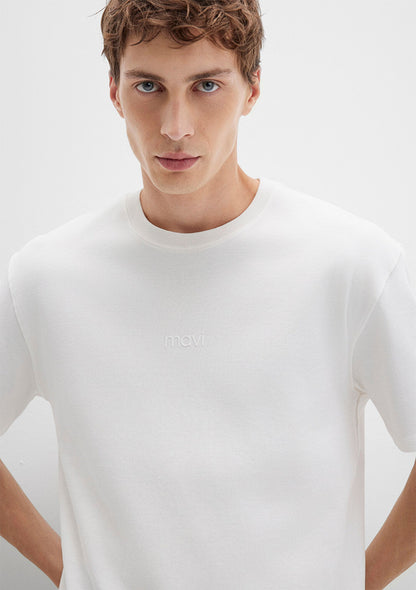 Mavi Logo Printed White T-Shirt