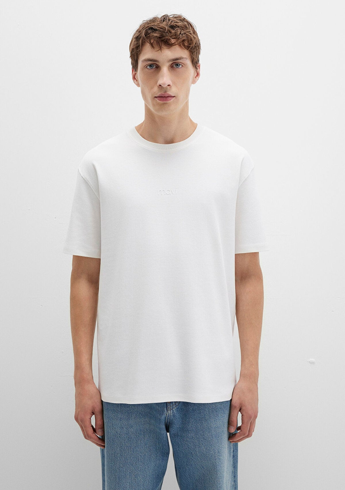 Mavi Logo Printed White T-Shirt