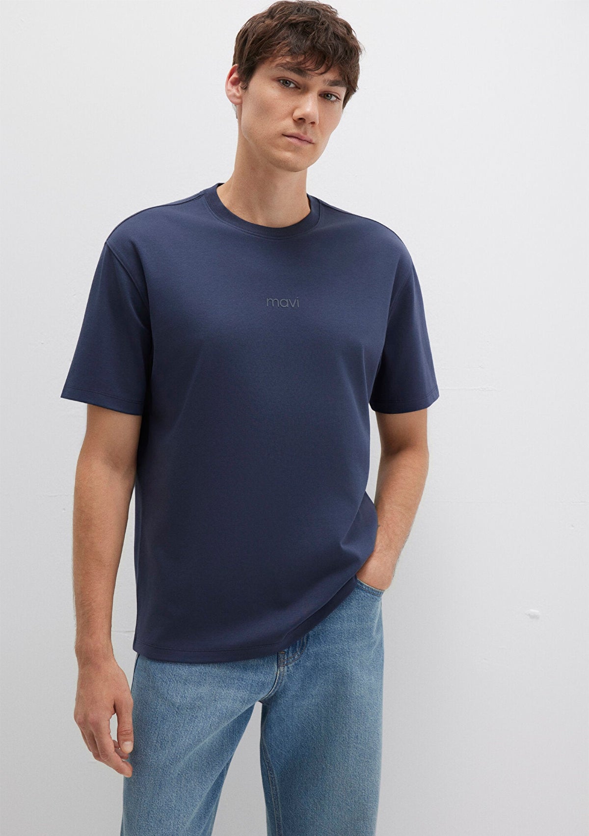 Mavi Printed Navy T-Shirt