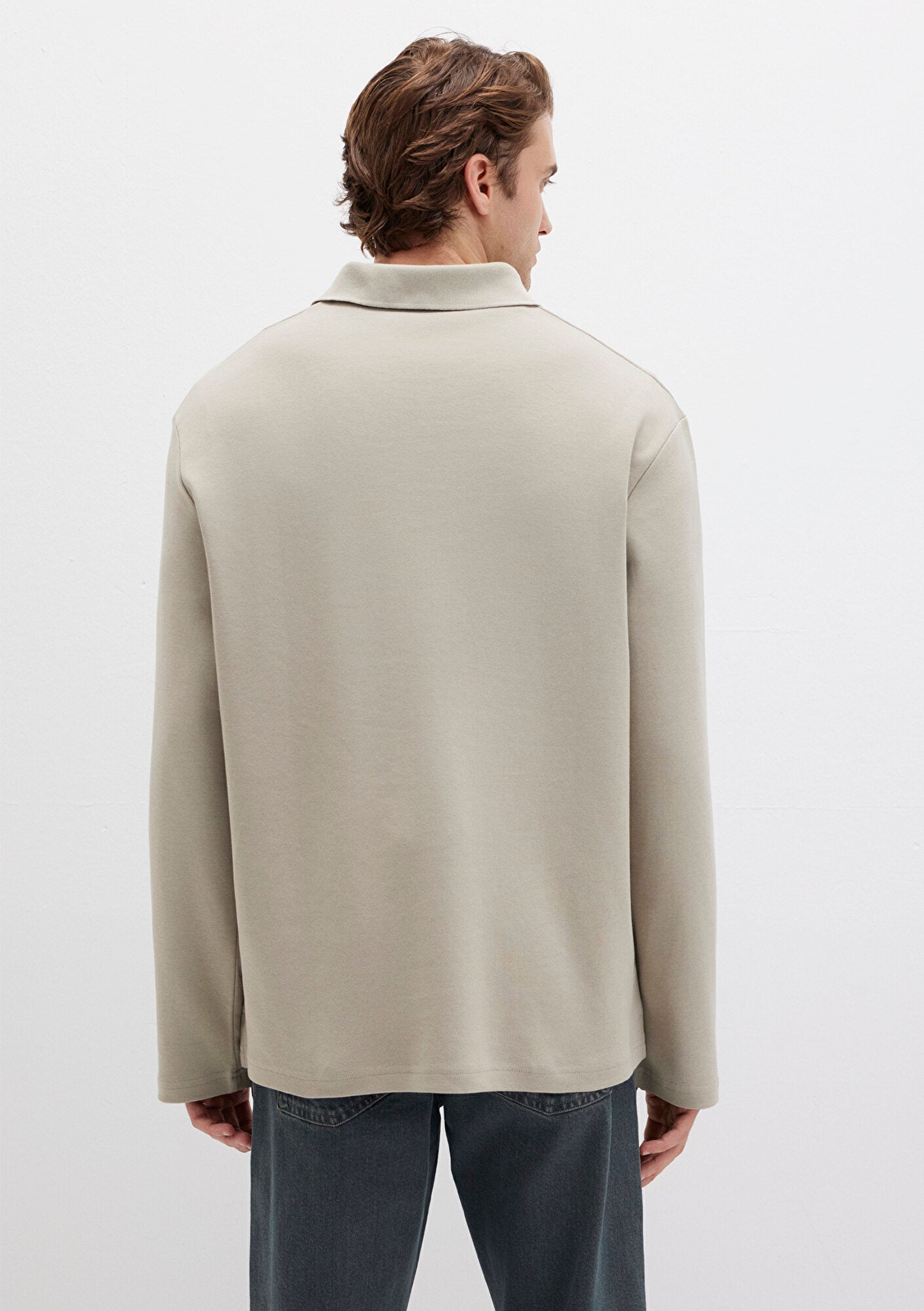 Long Sleeve Beige T-Shirt