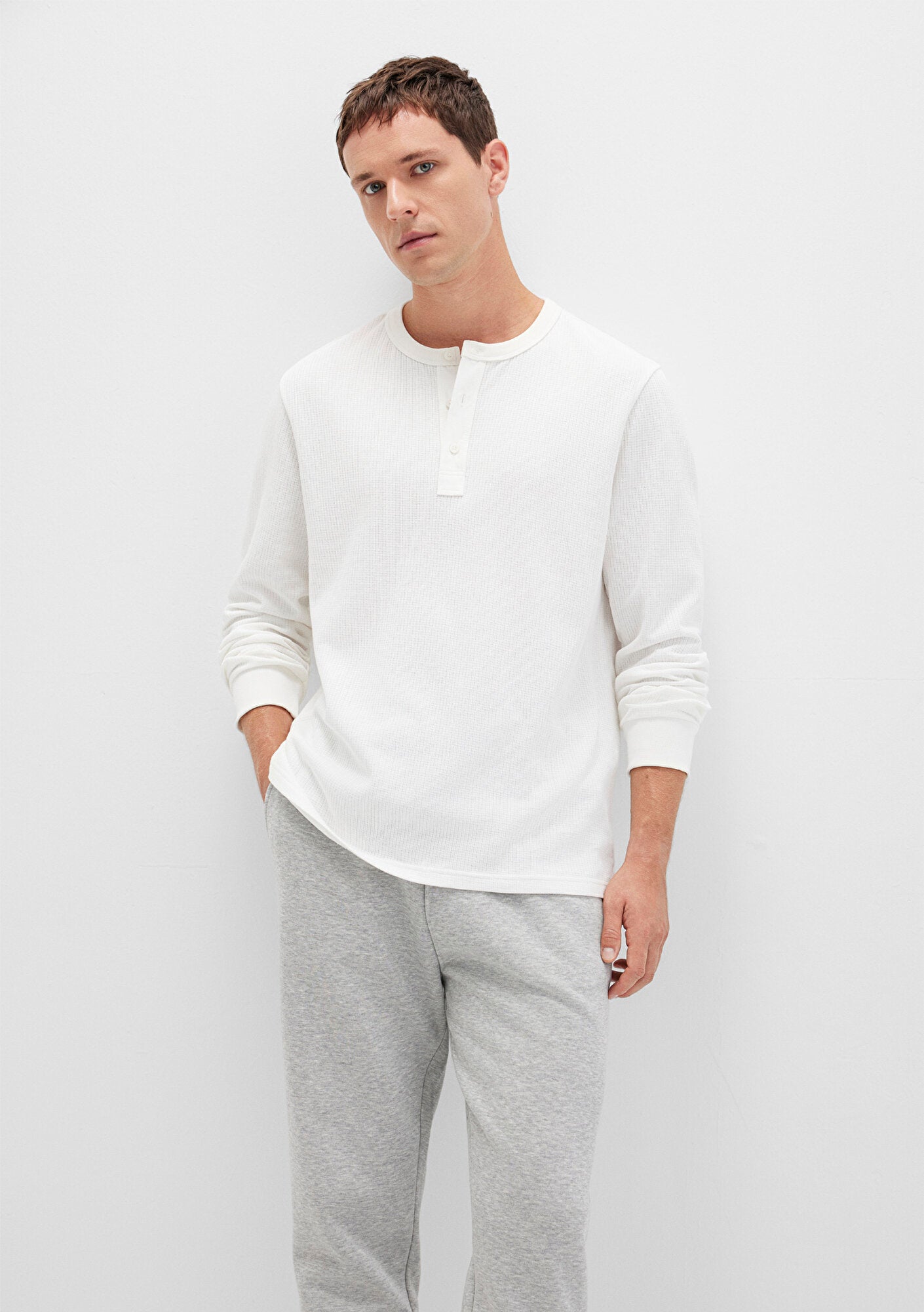 Ecru Long Sleeve T-Shirt