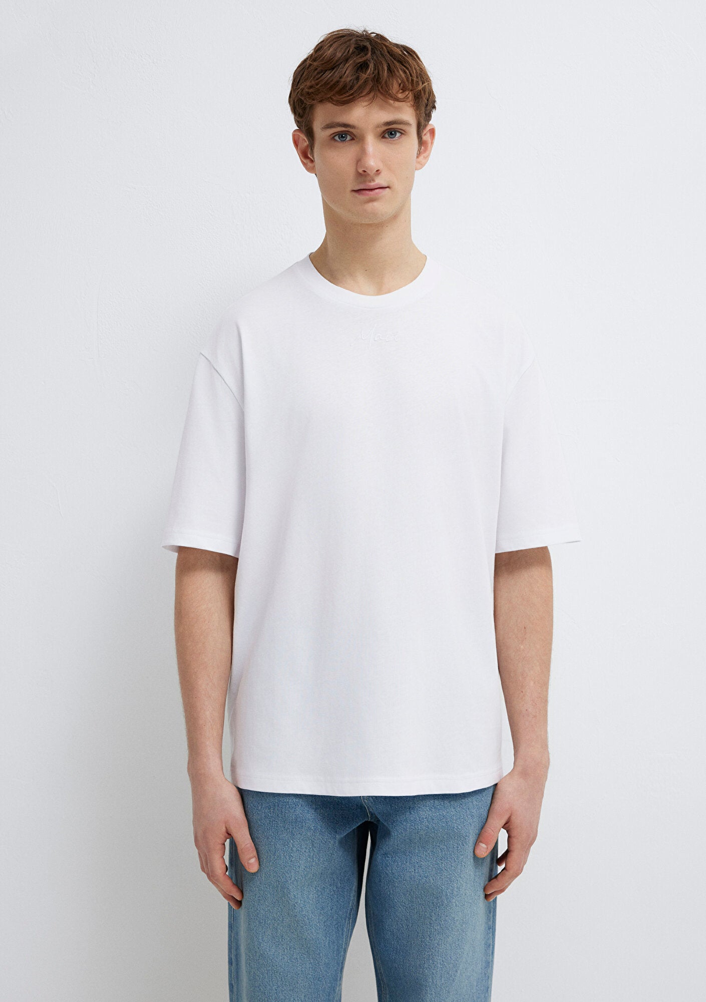 Mavi Embroidered White T-Shirt