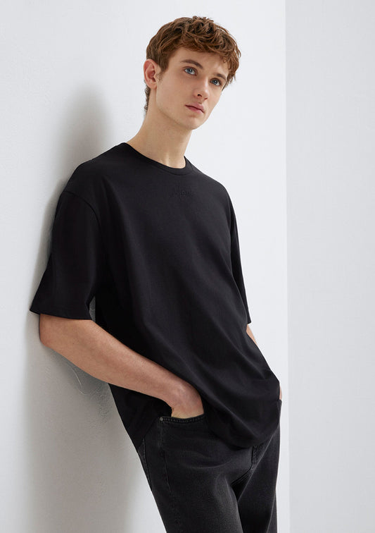 Mavi Embroidered Black T-Shirt
